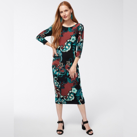 Chico's Dresses & Skirts - CHICO’S Petite Traveler Floral Dress Size 1 Medium/8